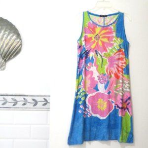 David Cline Blue Floral Dress